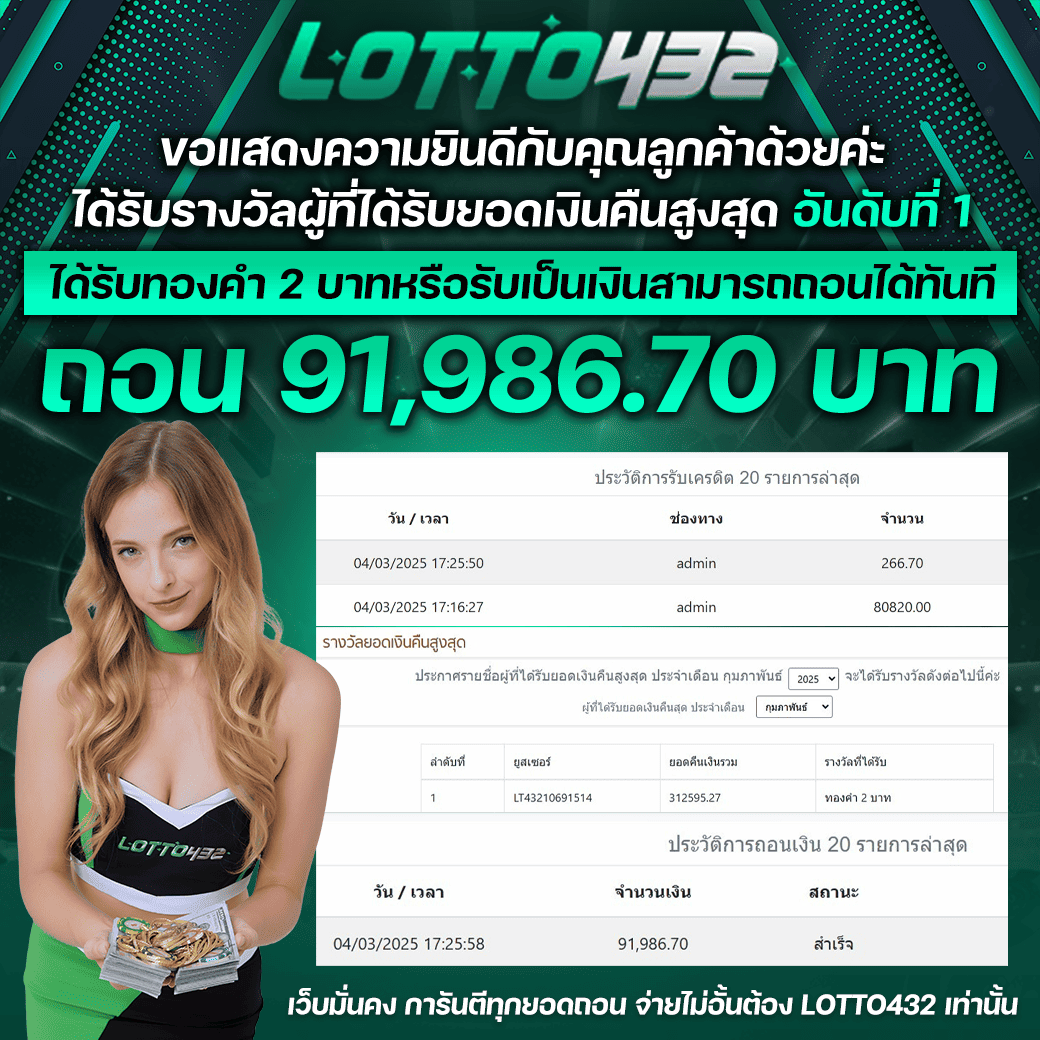 จ่ายจริงจ่ายชัวว์ ถอนเงิน จ่ายไว โอนไว เว็บหวย สล็อต จ่ายจริง จ่ายชัวว์